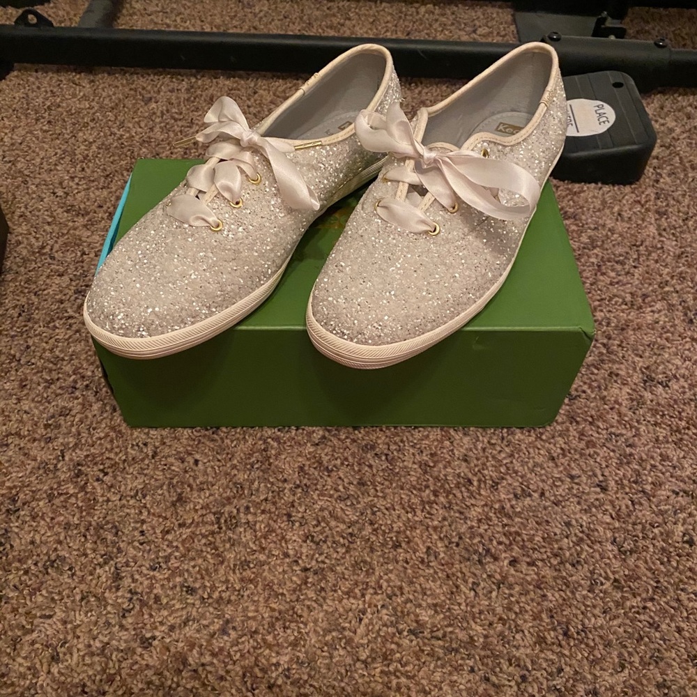 Size 8.5 Keds X Kate Spade glitter sneaker